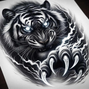 tigers tattoo design ideas smooth complexion claw force for upper shoulder