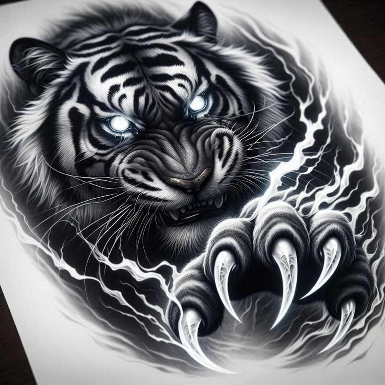 tigers tattoo design ideas smooth complexion claw force for upper shoulder
