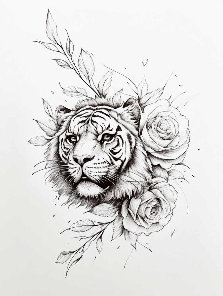 tigers tattoo design ideas intricate shading claw force perseverance and power