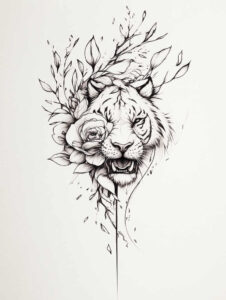 tigers tattoo design ideas bokeh feline movement for lower thigh