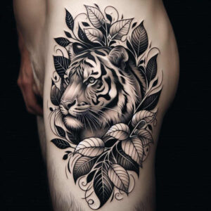 tigers tattoo design ideas Surrealism visionary feline power symbol of courage
