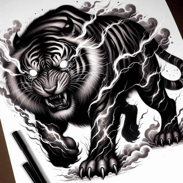 tigers tattoo design ideas abstract feline strength embodying resilience