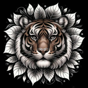 tigers tattoo design ideas black-and-white fierce stare endurance and power