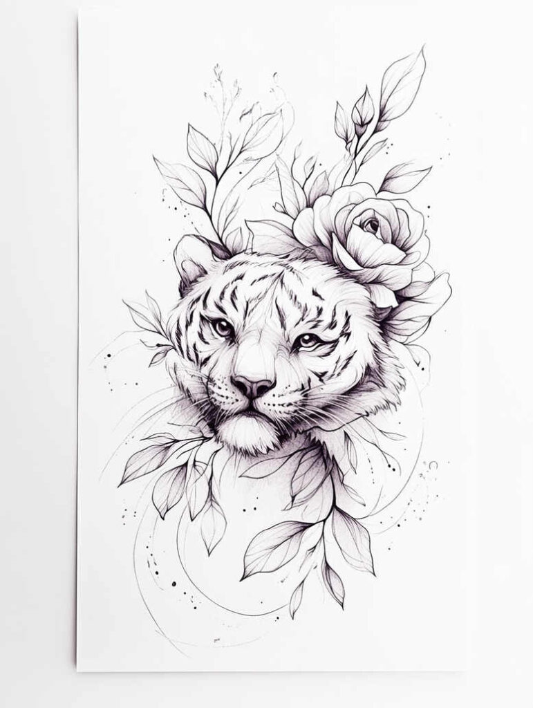 tigers tattoo design ideas layered inks orange fury for lower arm