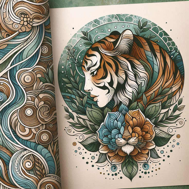 tigers tattoo design ideas sharp contrast orange fury for side