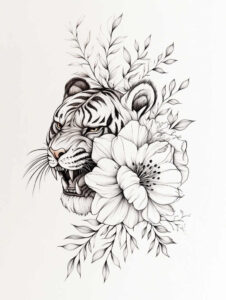 tigers tattoo design ideas refined color palette predator stance for hand
