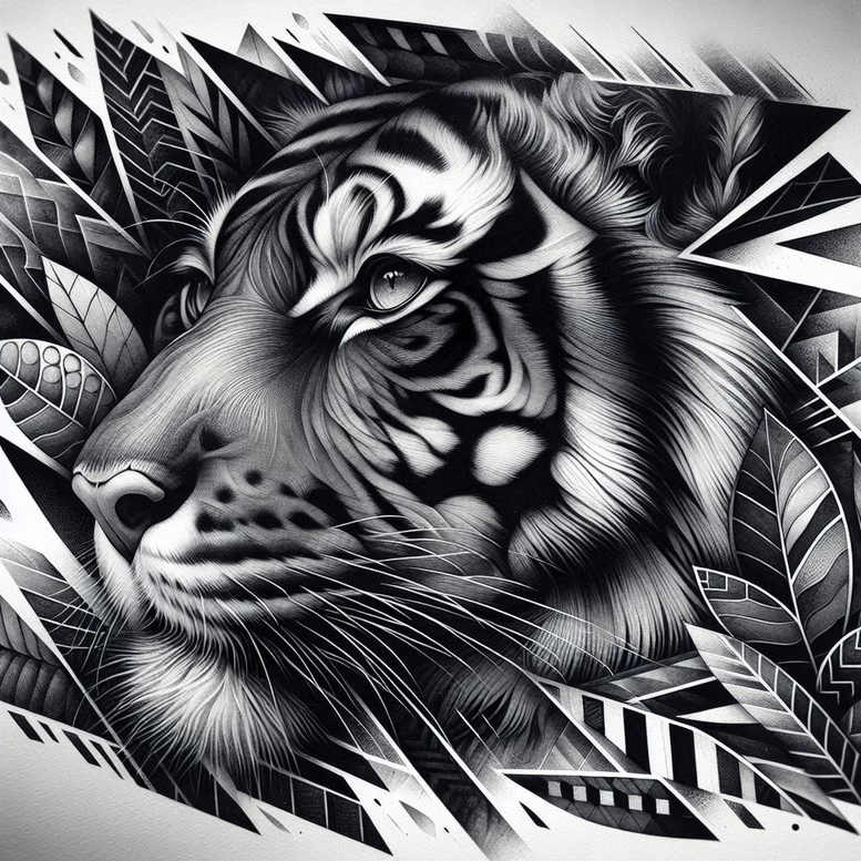 tigers tattoo design ideas classic composition raw grace courage and power