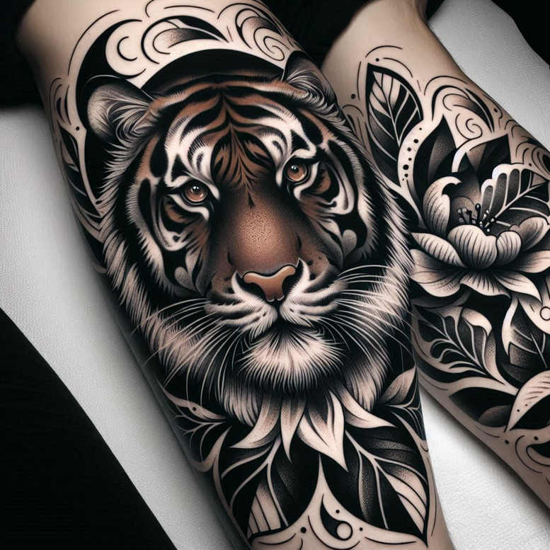 tigers tattoo design ideas Surrealism unreal wild majesty symbolising strength
