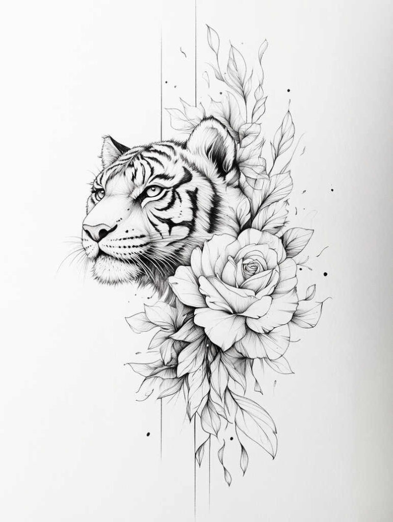 tigers tattoo design ideas Surrealism phantom wild pattern meaning resilience