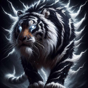 tiger-in-motion – tattoo design ideas free ai generated – neotraditional-clean-fill – for-biceps – Gallery: tigers-inkby-ai