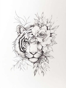 tiger-with-energy – tattoo design ideas free ai generated – realism-full-detail – for-inner-arm – Gallery: tigers-inkby-ai
