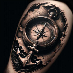 world-discovery-neotraditional-rich-shading-for-hip – tattoo design ideas free ai generated – Gallery: travels-inkby-ai