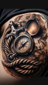 minimalist-travel-surrealism-symbolic-motifs-for-upper-arm – tattoo design ideas free ai generated – Gallery: travels-inkby-ai