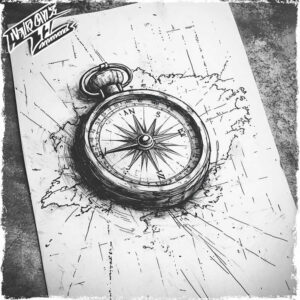 travels tattoo design ideas Surrealism juxtaposition compass aura for outer arm