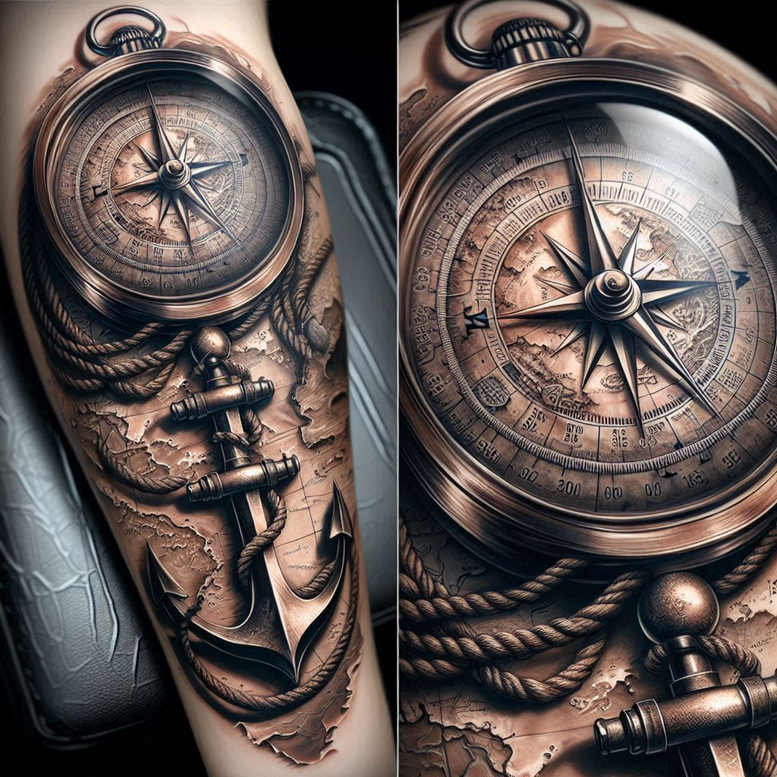 travels tattoo design ideas Realism realistic perspective for abdomen