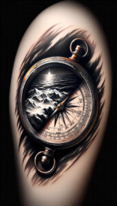 travels tattoo design ideas watercolor-style for back