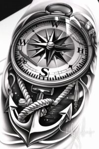 travels tattoo design ideas Realism natural look for elbow