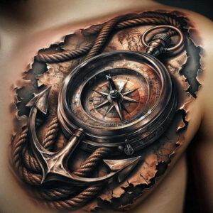 travels tattoo design ideas Surrealism ethereal glow for side torso
