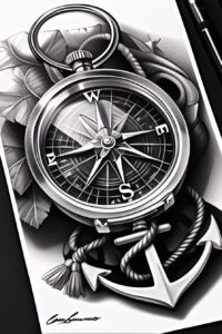 travels tattoo design ideas surreal inked compass courage and power