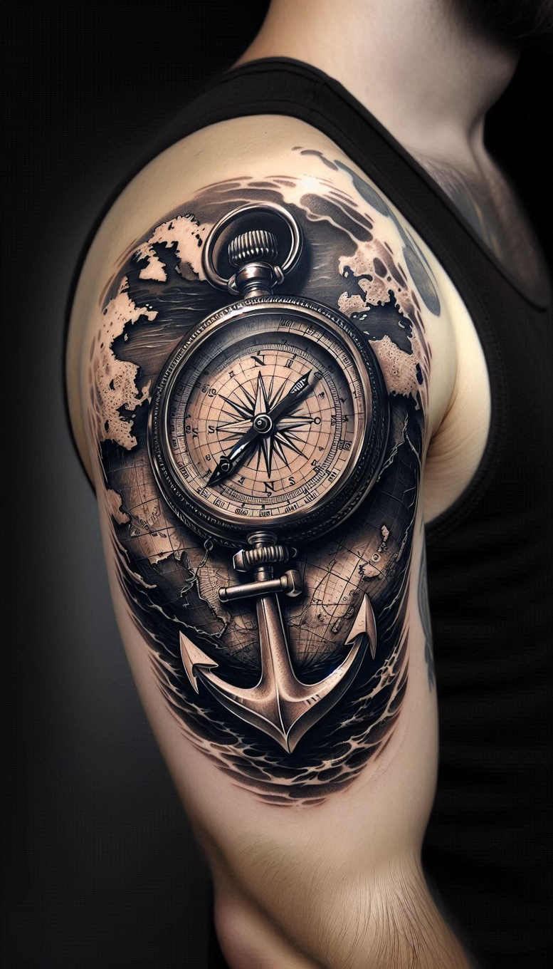 travels tattoo design ideas beyond reality stands for determination
