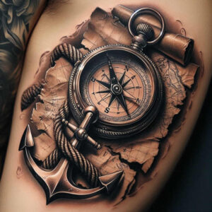 travels tattoo design ideas clean contrast symbol of determination