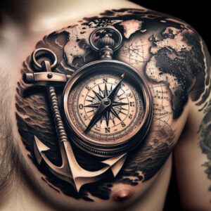 travels tattoo design ideas glowing symbol of strength