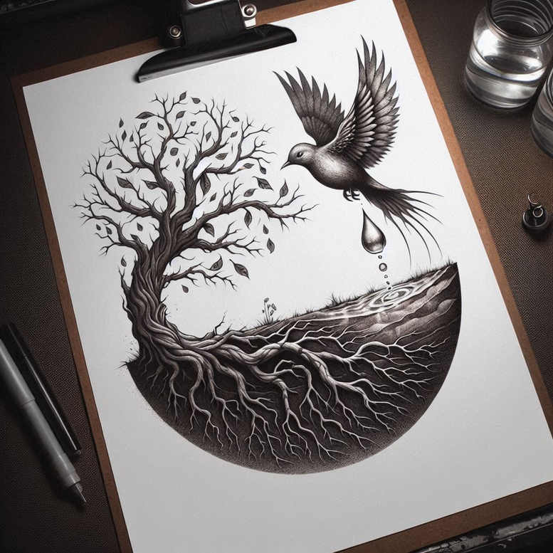 geometric-tree-neotraditional-vintage-influence-for-wrist-side – tattoo design ideas free ai generated – Gallery: trees-inkby-ai