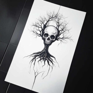 tree-in-motion-neotraditional-modern-twist-for-lower-leg – tattoo design ideas free ai generated – Gallery: trees-inkby-ai