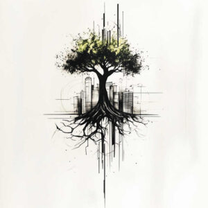 tree-with-plant-ornaments-realism-realistic-contrast-for-collarbone – tattoo design ideas free ai generated – Gallery: trees-inkby-ai