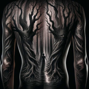 tree-with-dots-realism-crisp-detail-for-lower-arm – tattoo design ideas free ai generated – Gallery: trees-inkby-ai