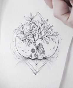 trees tattoo design ideas light play earth symbol stands for strength
