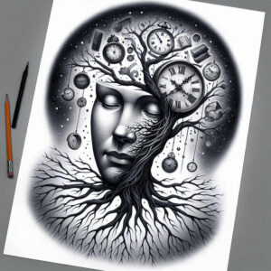tree-mystery-motif-surrealism-mystical-for-lower-back – tattoo design ideas free ai generated – Gallery: trees-inkby-ai