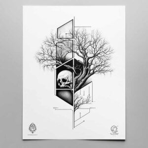 tree-with-dots-realism-perfect-proportions-for-shoulder – tattoo design ideas free ai generated – Gallery: trees-inkby-ai