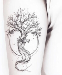 tree-with-ornament-neotraditional-vintage-influence-for-hand – tattoo design ideas free ai generated – Gallery: trees-inkby-ai