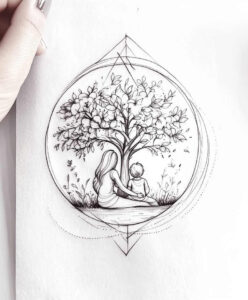 tree-realism-clean-background-for-upper-chest – tattoo design ideas free ai generated – Gallery: trees-inkby-ai