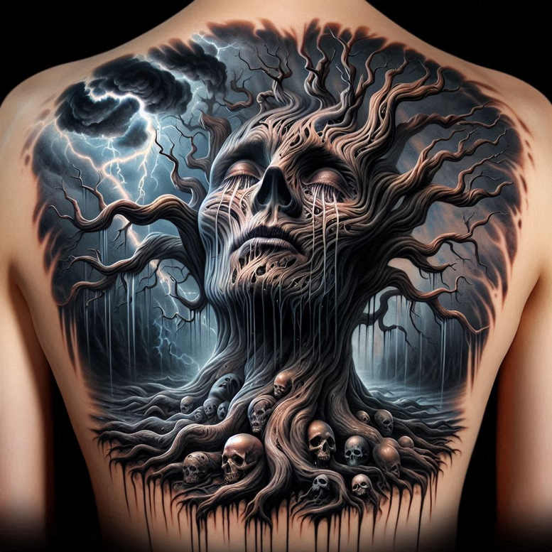 tree-spiritual-motif-neotraditional-strong-outlines-for-arm – tattoo design ideas free ai generated – Gallery: trees-inkby-ai
