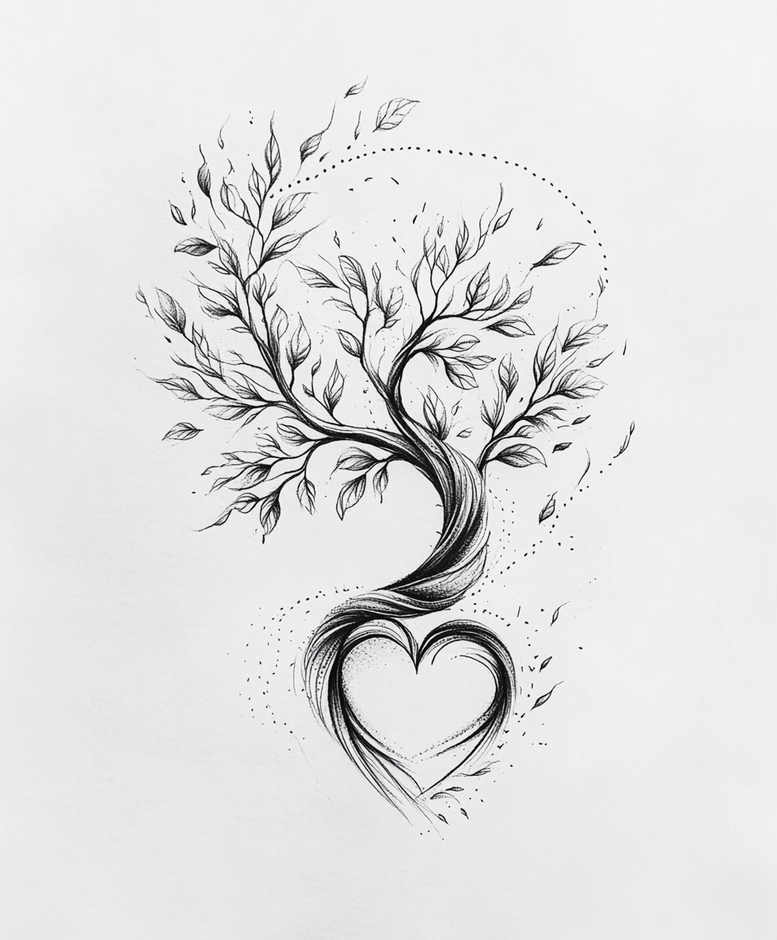 tree-with-shadow-neotraditional-clean-fill-for-arm – tattoo design ideas free ai generated – Gallery: trees-inkby-ai