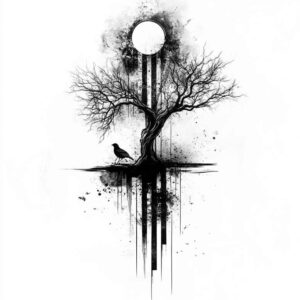 tree-spiritual-motif-realism-moist-effect-for-palm – tattoo design ideas free ai generated – Gallery: trees-inkby-ai