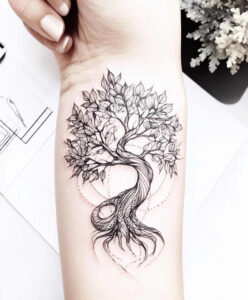 abstract-tree-realism-clean-lines-for-back – tattoo design ideas free ai generated – Gallery: trees-inkby-ai