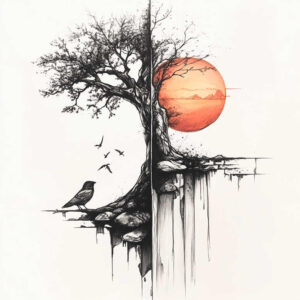 tree-with-expression-neotraditional-layered-inks-for-upper-arm – tattoo design ideas free ai generated – Gallery: trees-inkby-ai