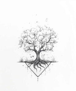 tree-perseverance-symbol-neotraditional-bold-color-blocks-for-heel – tattoo design ideas free ai generated – Gallery: trees-inkby-ai