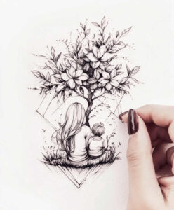 tribal-tree-surrealism-illusionary-for-shin – tattoo design ideas free ai generated – Gallery: trees-inkby-ai