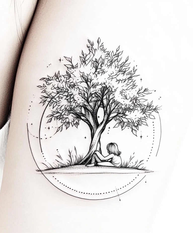 abstract-tree-realism-real-life-shading-for-biceps – tattoo design ideas free ai generated – Gallery: trees-inkby-ai