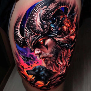 shadow-and-light-tattoo-macabre-for-collarbone – tattoo design ideas free ai generated – Gallery: vikings-inkby-ai