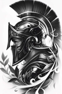 hoplite-courage-symbol-surrealism-hyperreal-for-stomach – tattoo design ideas free ai generated – Gallery: warriors-greece-inkby-ai