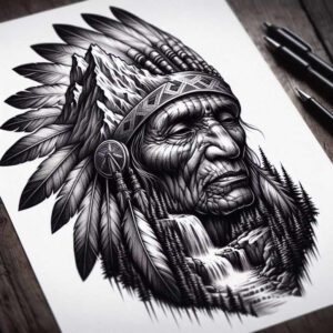 courage-and-strength-tattoo-realism-ultra-detailed-for-back – tattoo design ideas free ai generated – Gallery: warriors-native-american-inkby-ai