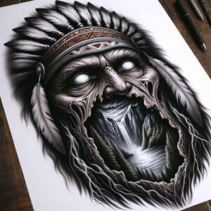 protection-symbol-tattoo-realism-studio-quality-for-back-of-neck – tattoo design ideas free ai generated – Gallery: warriors-native-american-inkby-ai