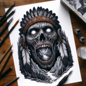 plant-ornament-tattoo-neotraditional-refined-detail-for-outer-arm – tattoo design ideas free ai generated – Gallery: warriors-native-american-inkby-ai