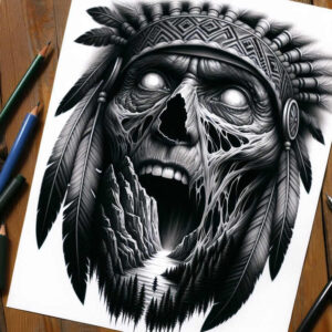 ornamental-detail-tattoo-neotraditional-dynamic-color-for-elbow – tattoo design ideas free ai generated – Gallery: warriors-native-american-inkby-ai