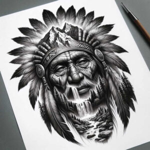 tradition-motif-tattoo-realism-realistic-proportions-for-lower-arm – tattoo design ideas free ai generated – Gallery: warriors-native-american-inkby-ai